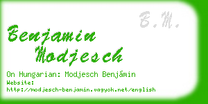 benjamin modjesch business card